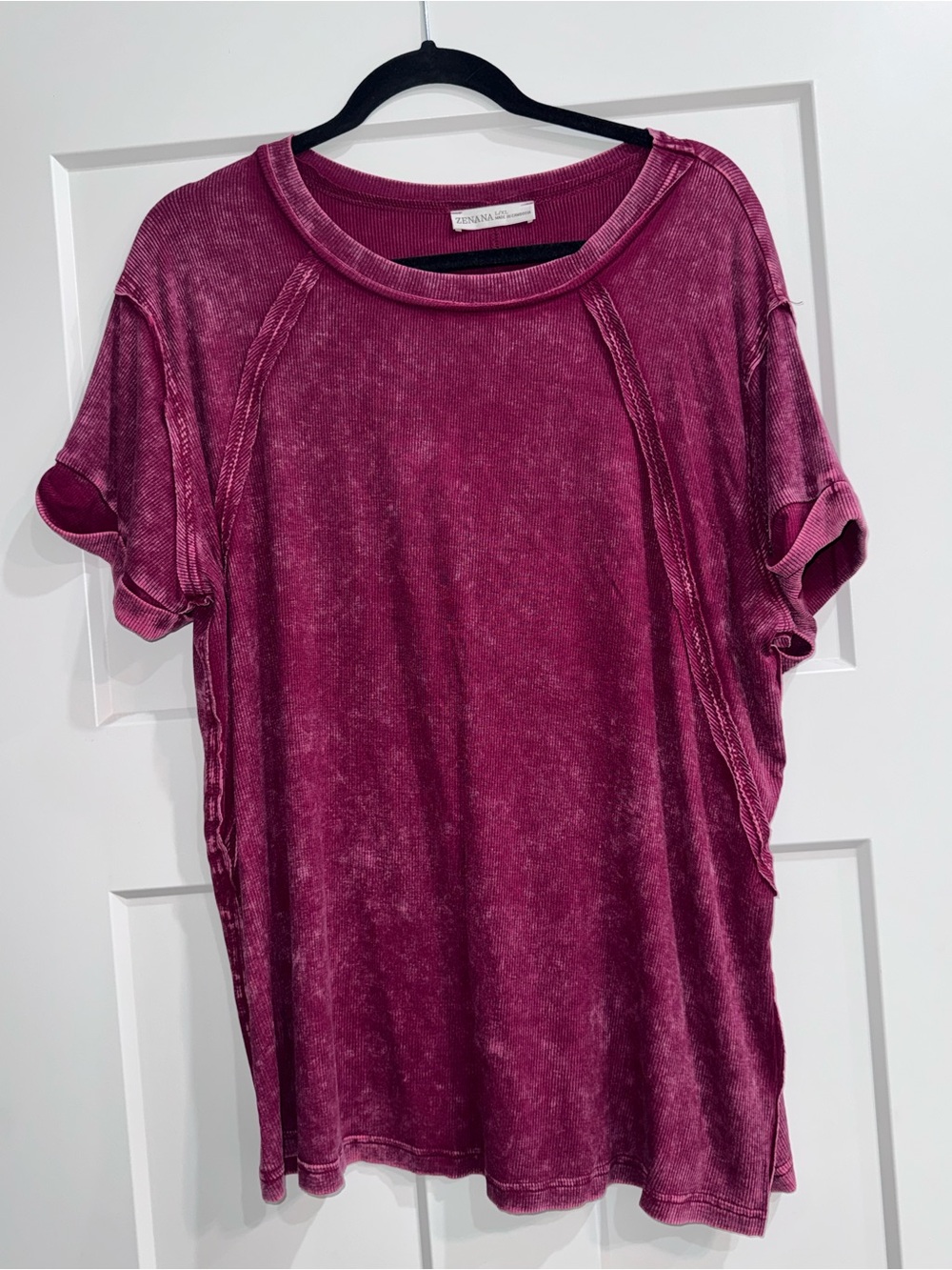 Z Supply Washed Raspberry Short Sleeve Tee